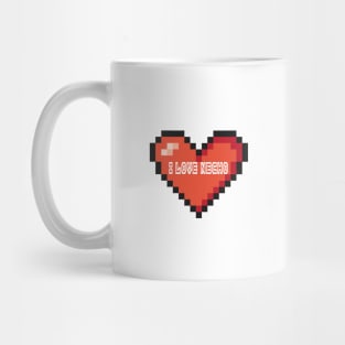 I Love Necho Pixel Art Mug